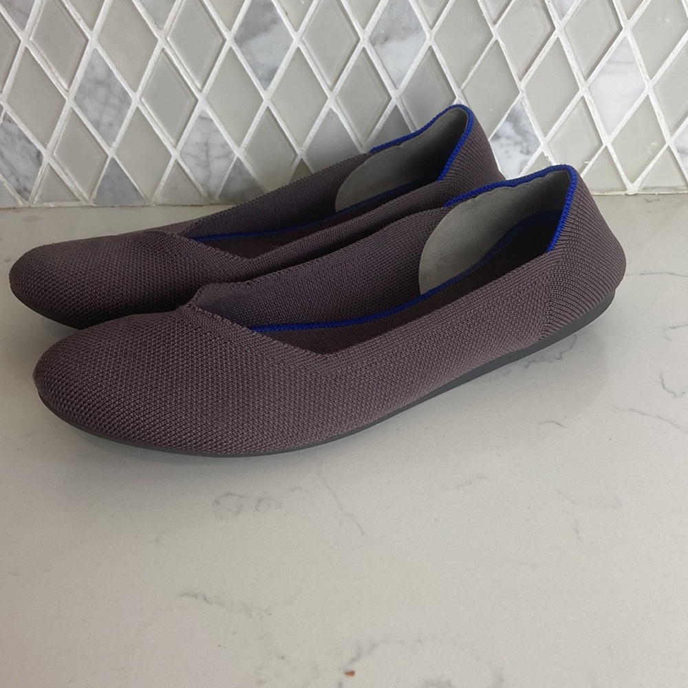 Rothy's The Flat Knit Slip On Ballet Comfort Shoes Women’s size 10 Purple